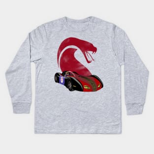 Snake Oiler - Red Distressed Kids Long Sleeve T-Shirt